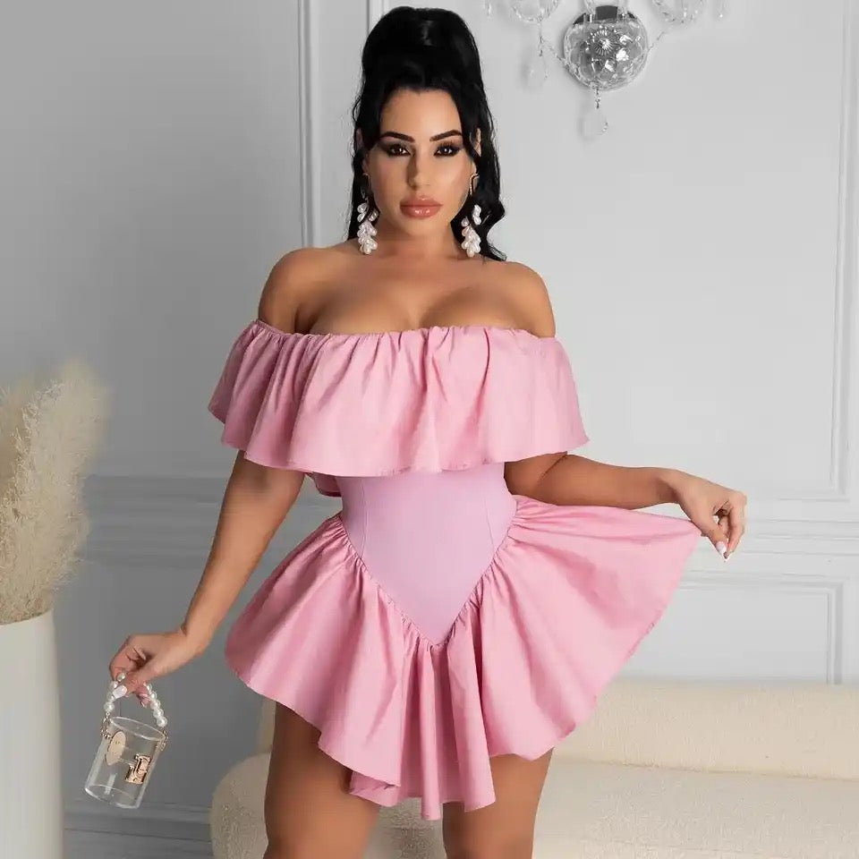 Ruffle Off Shoulder Jumpsuit