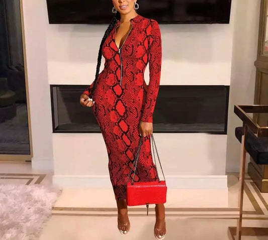 Snake Skin Pencil Dress