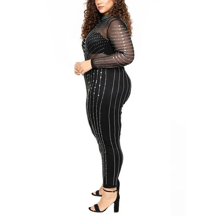 Plus Size Diamond Jumpsuit