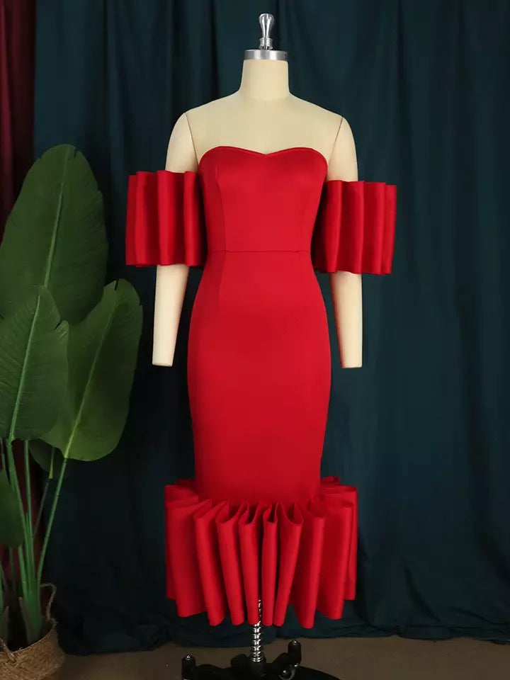 Elegant Pleated Dress
