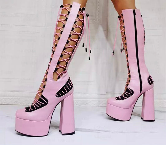 Pink High Steppers Heels