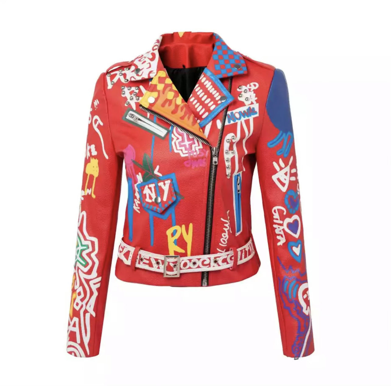 Red Multi Retro Jacket