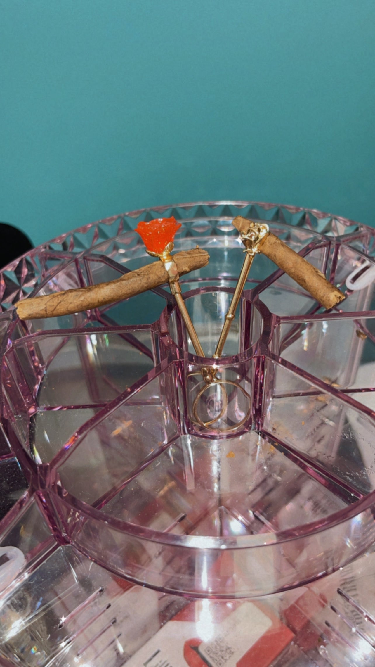 Exquisite smoking Wand (Big Rose ) Hands Free