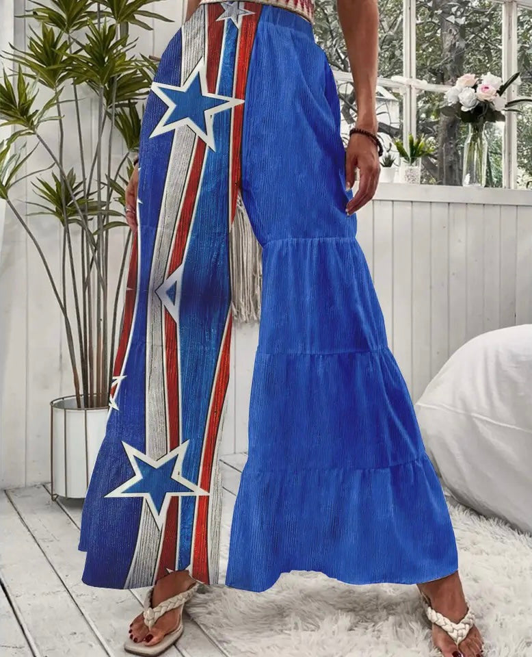 4th Of July Loose Fitted Pants