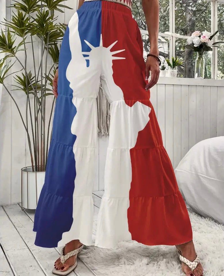 4th Of July Loose Fitted Pants