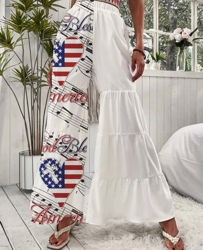 4th Of July Loose Fitted Pants