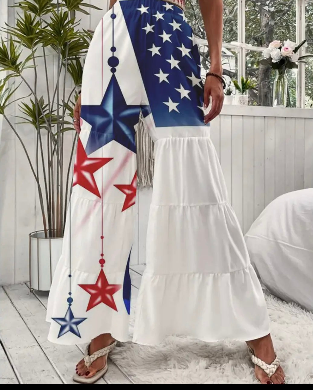 4th Of July Loose Fitted Pants