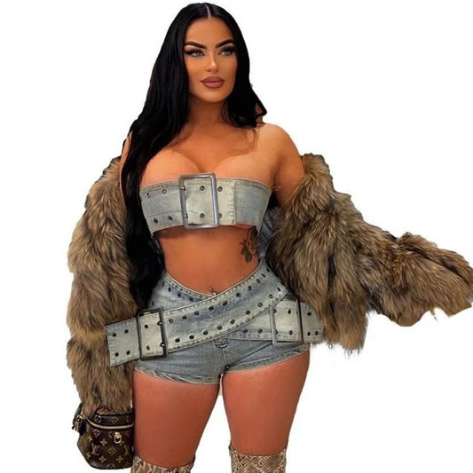 Cross Cross Short  Set