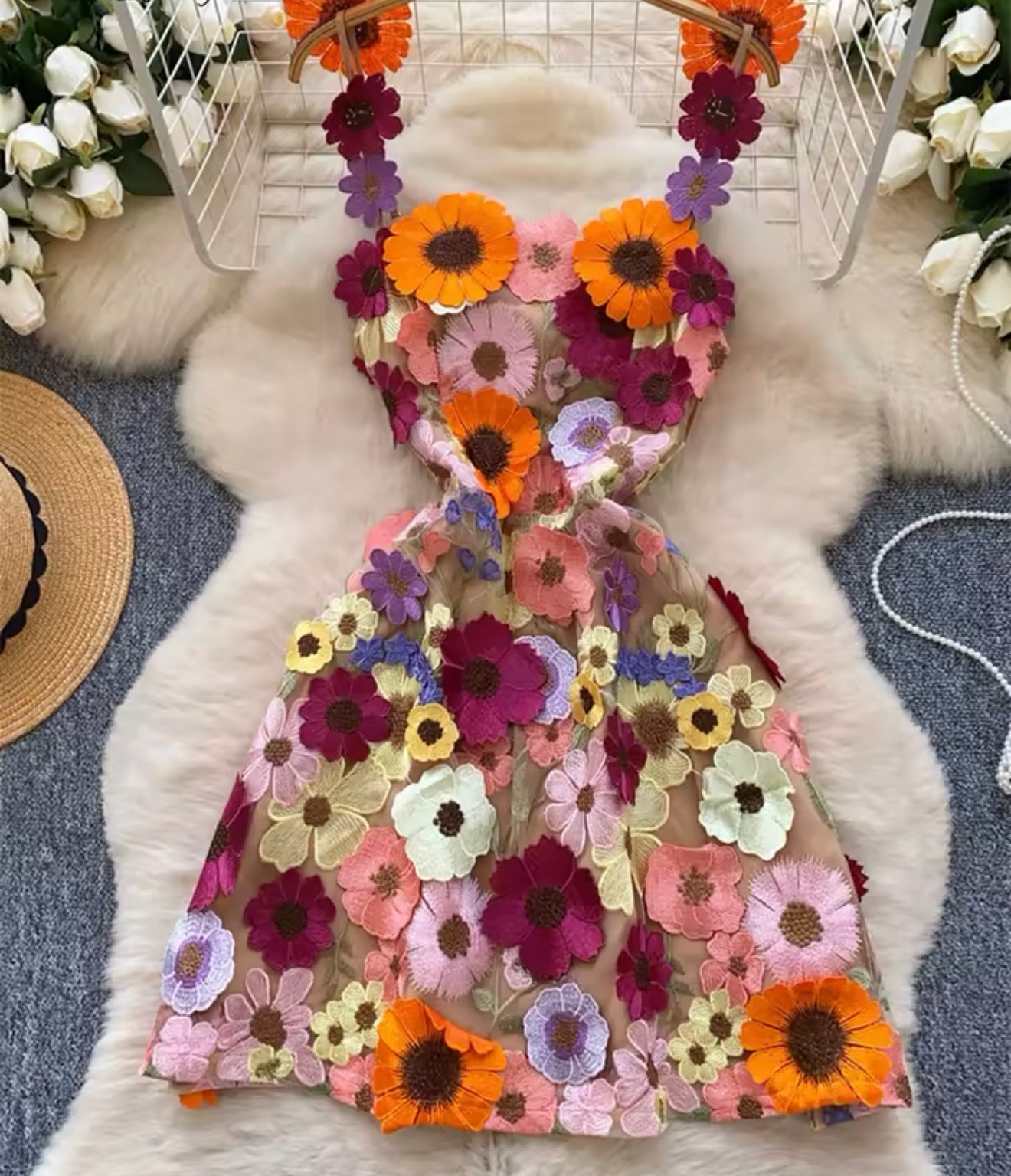 3D Floral Dress