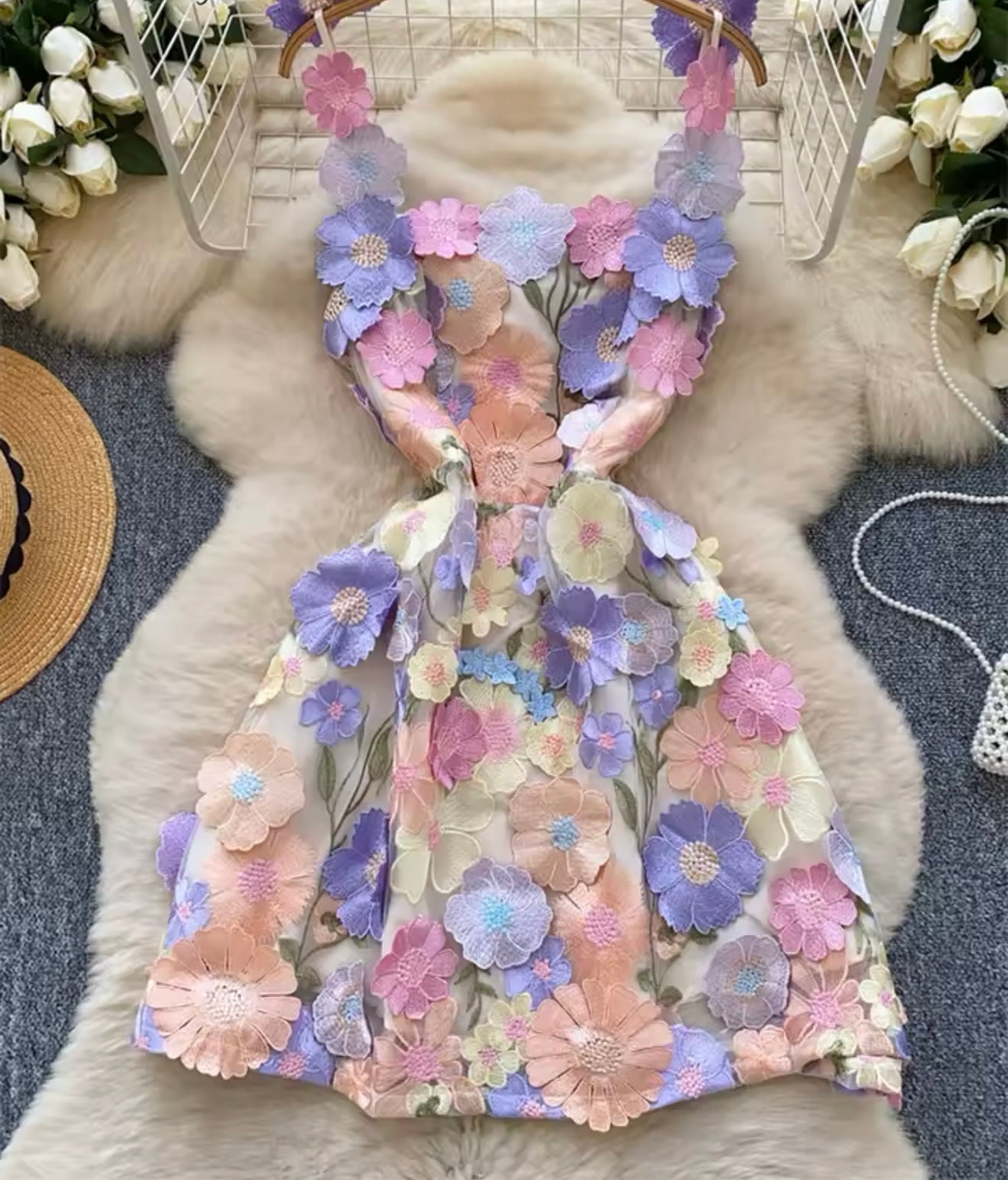3D Floral Dress