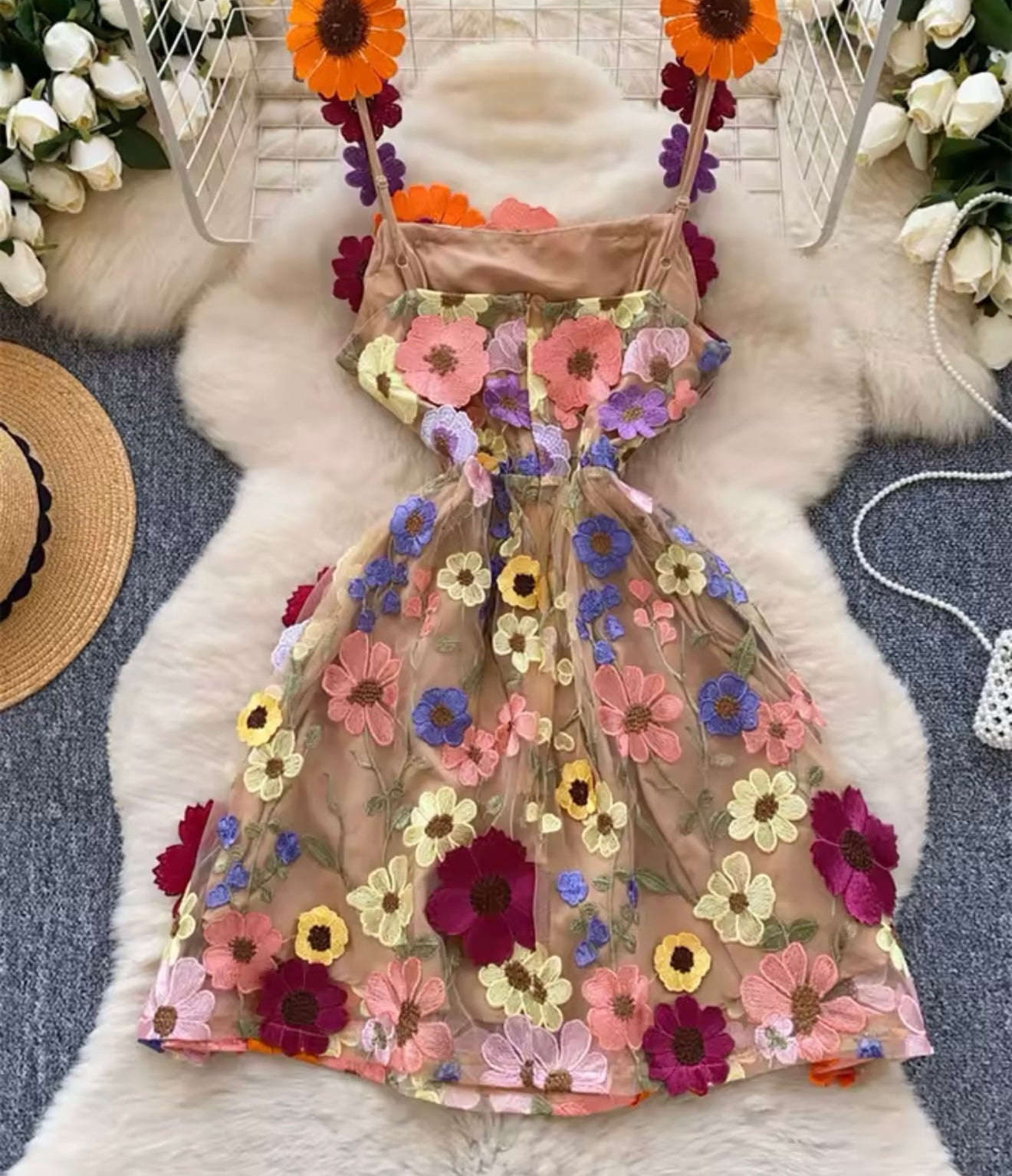 3D Floral Dress