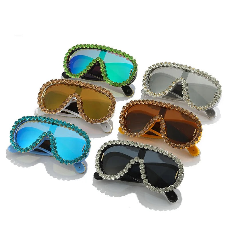 Retro Raceway Diamond Sunglasses