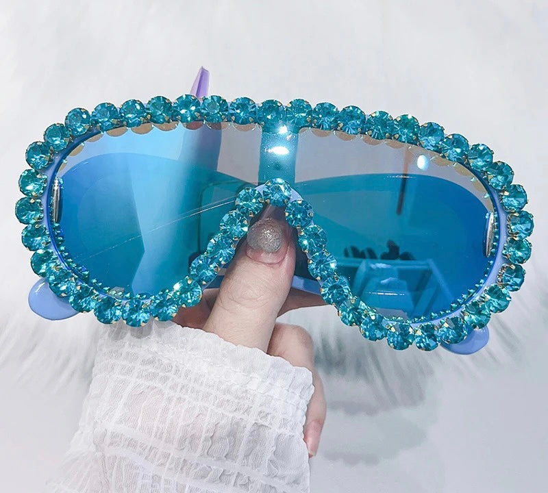 Retro Raceway Diamond Sunglasses