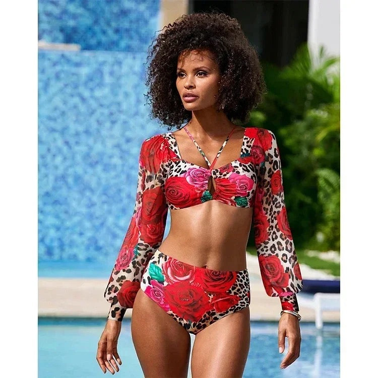 3 Piece Rose Swimsuit