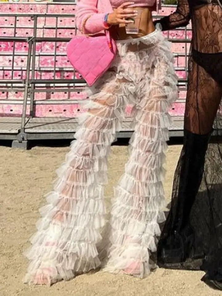 All Sheer Puff Pants