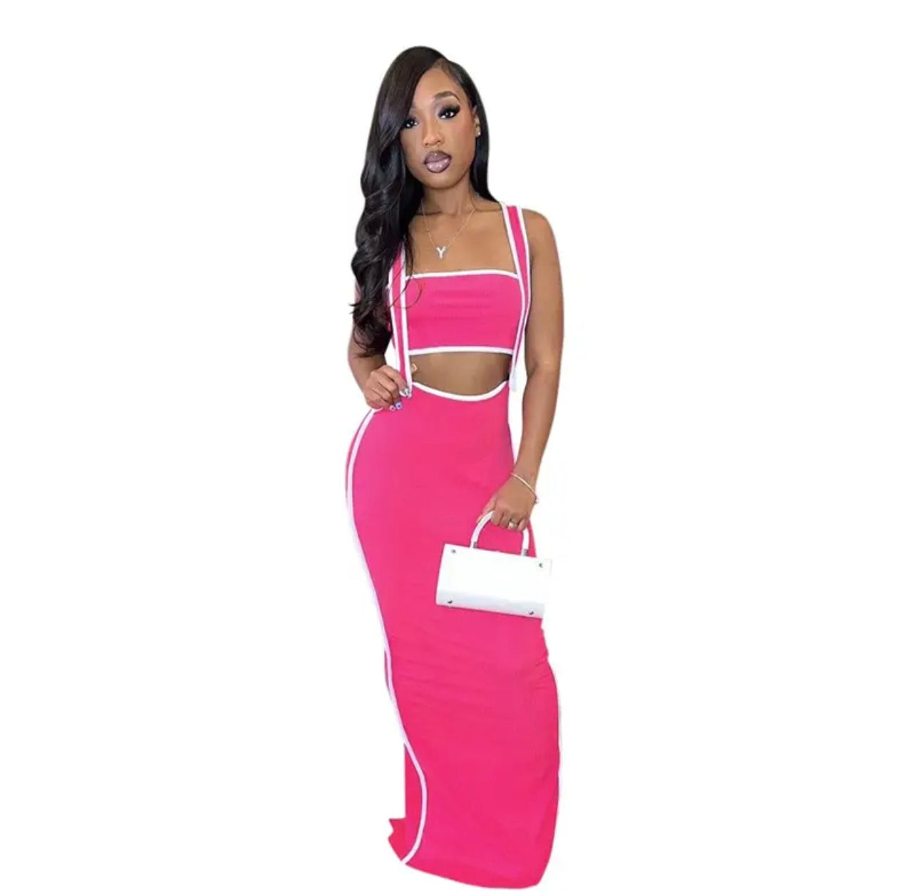Button Down Maxi Skirt Set