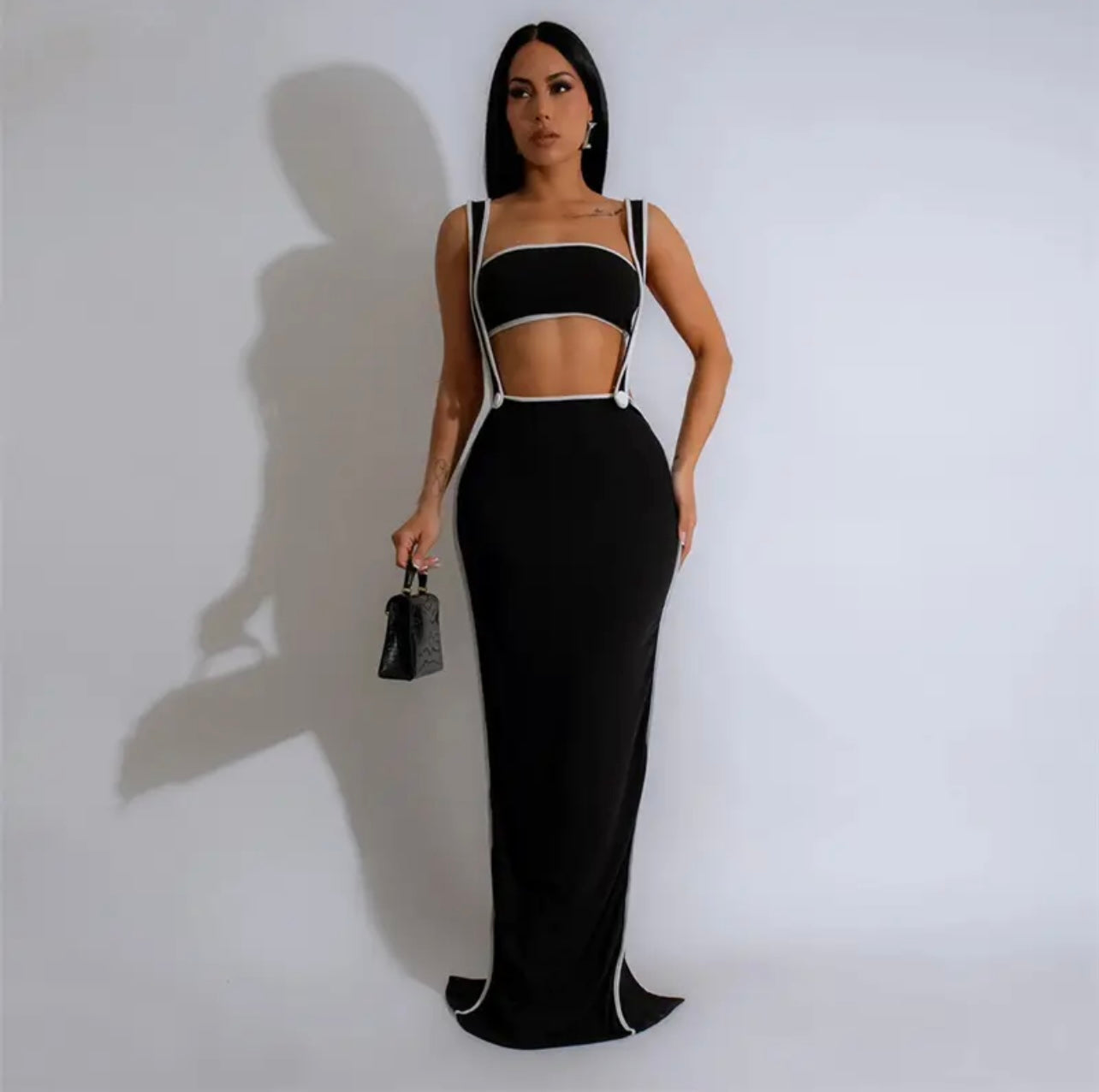 Button Down Maxi Skirt Set