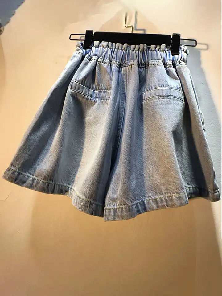 Hearted Denim Shorts