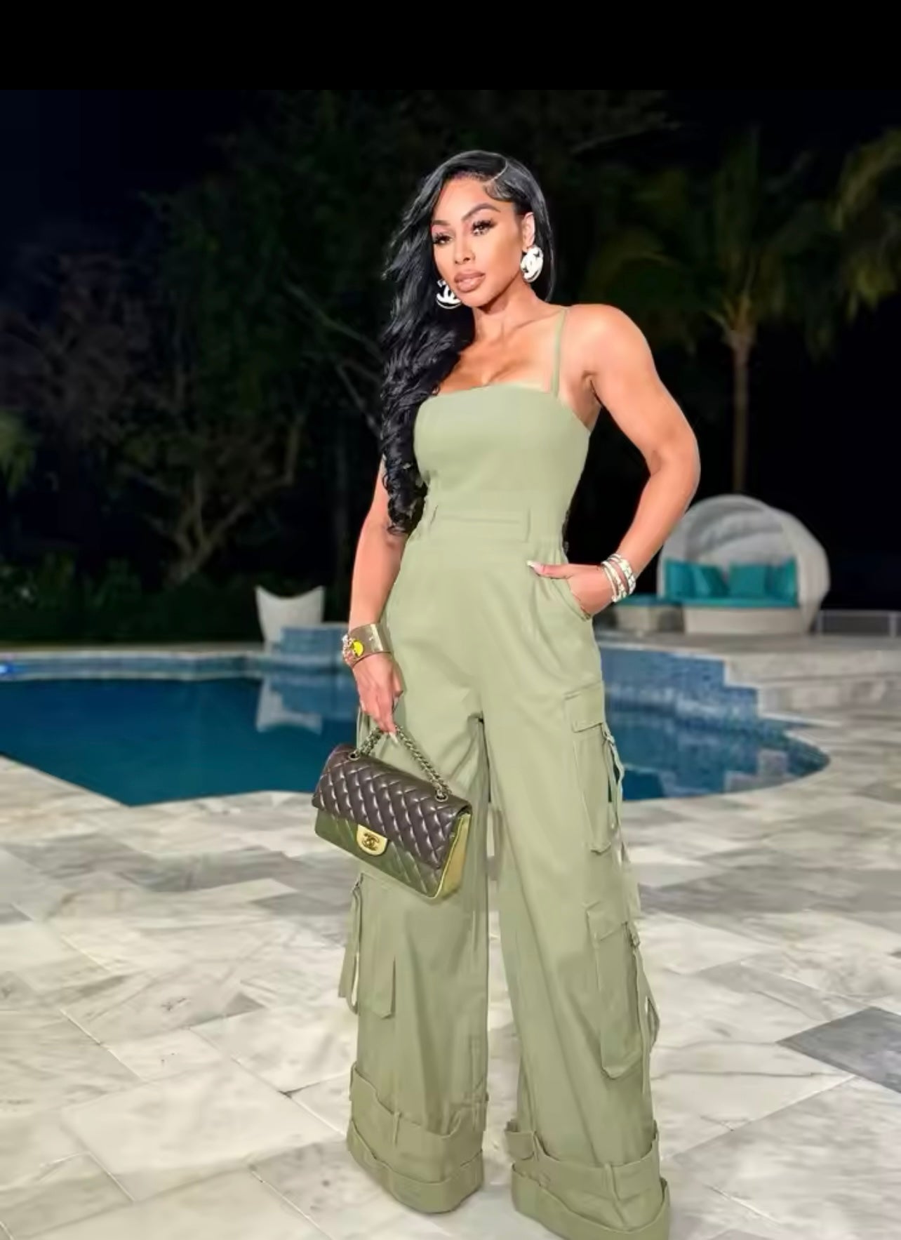 Over Large Pocket Jumpsuits