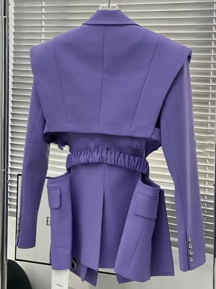 Fashionable cut out blazer