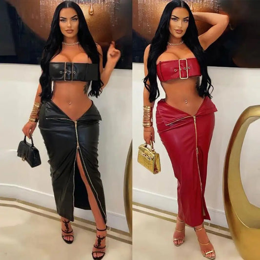 Zip Me Up Skirt Set
