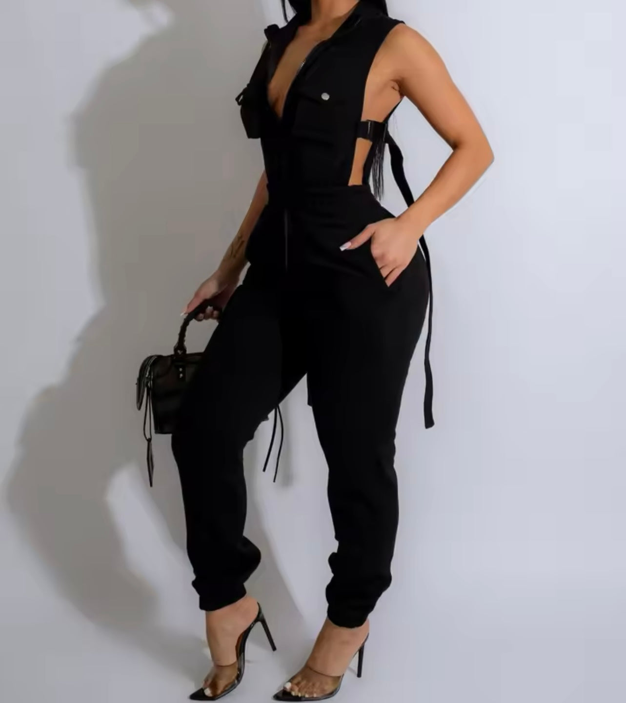 Sexy Buckle Jumpsuit