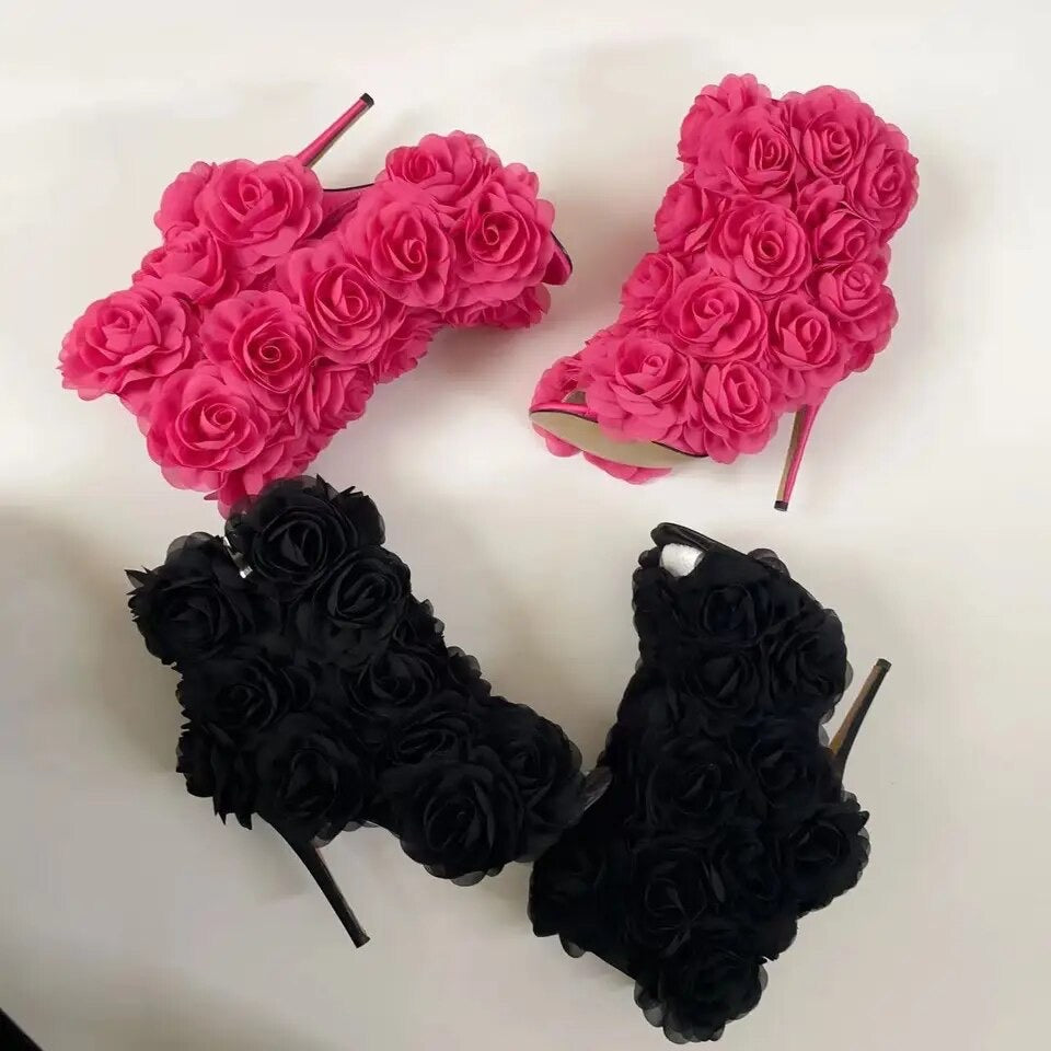 3D Rose Heels