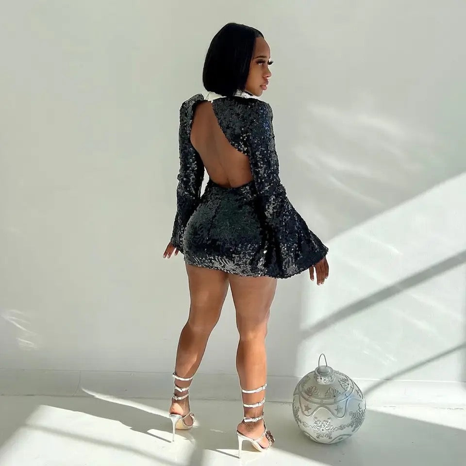 Tie Me Up Sequence Dress