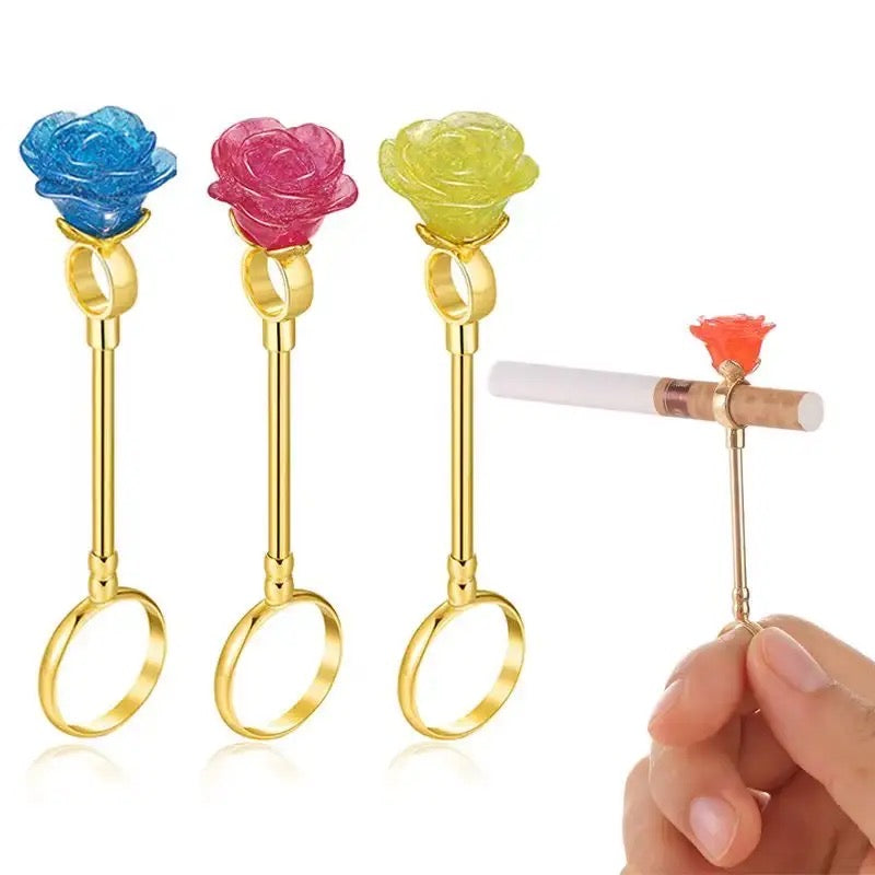 Exquisite smoking Wand (Big Rose ) Hands Free