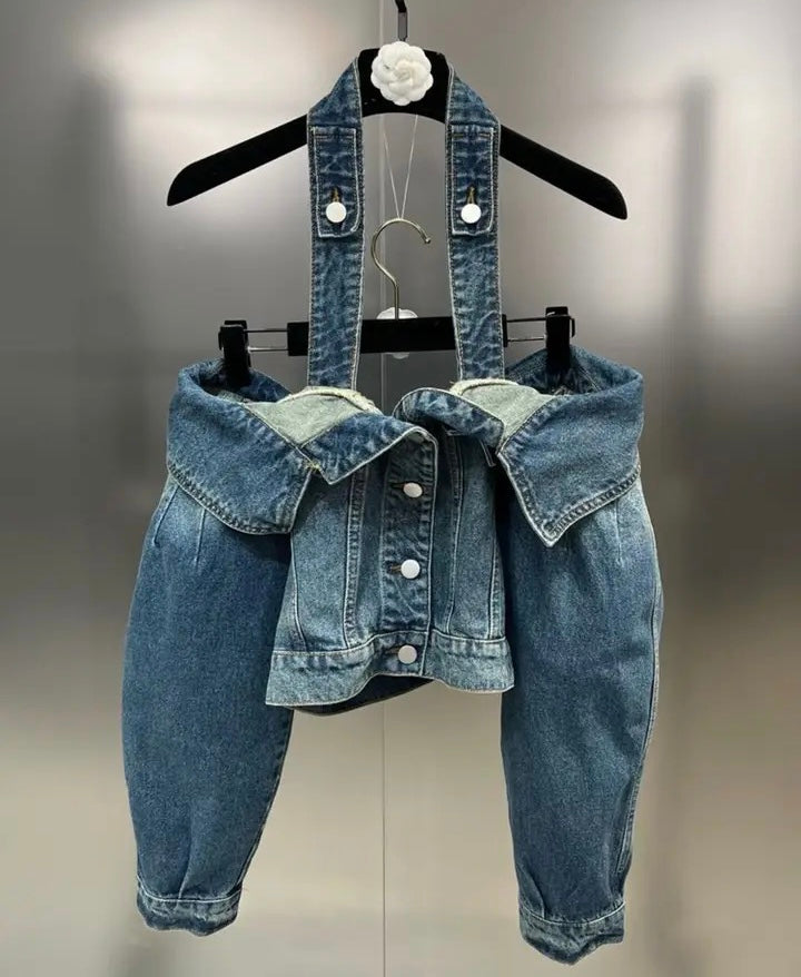 Off Shoulder Denim Top
