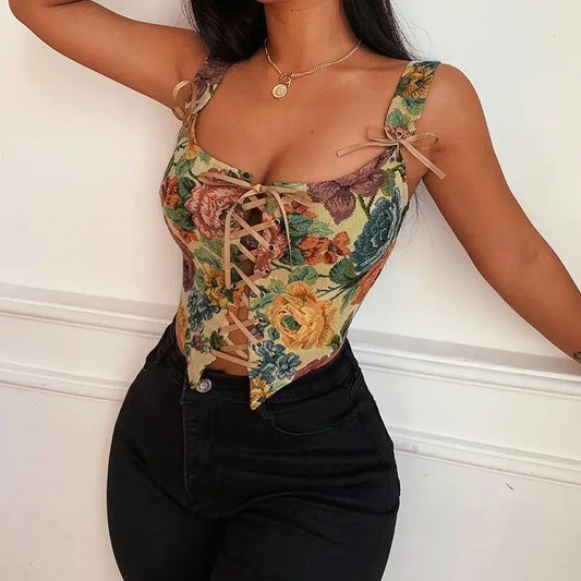 Retro Lace Crop Top