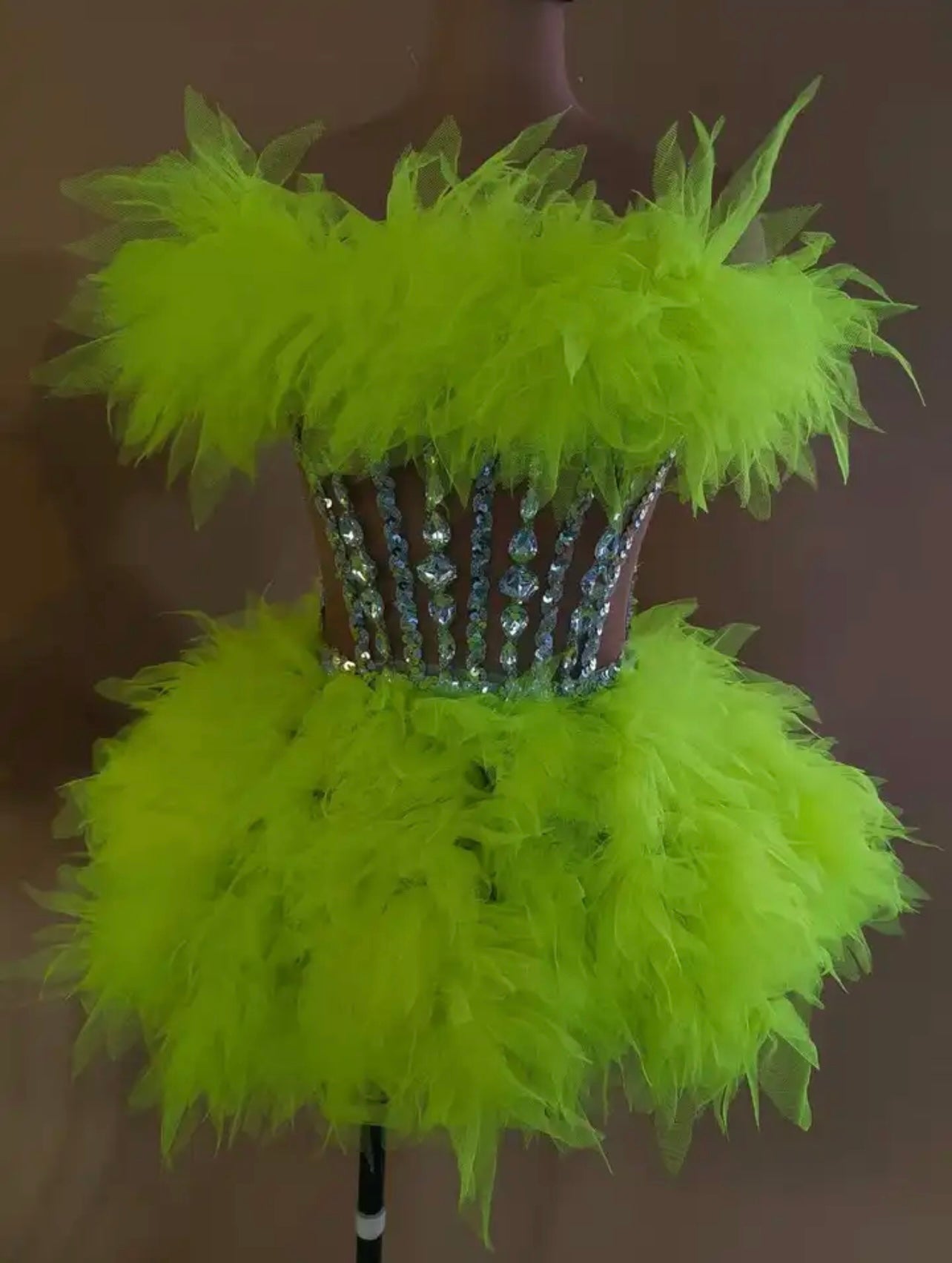 Feathered Out Party Dress