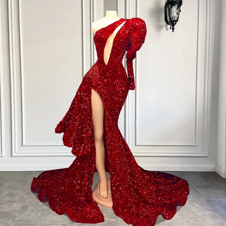 Long Cut Out Prom Dress