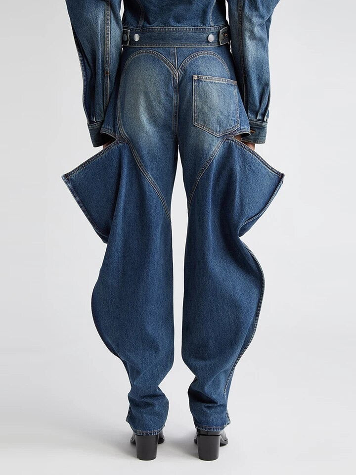 Split open Denim Pants