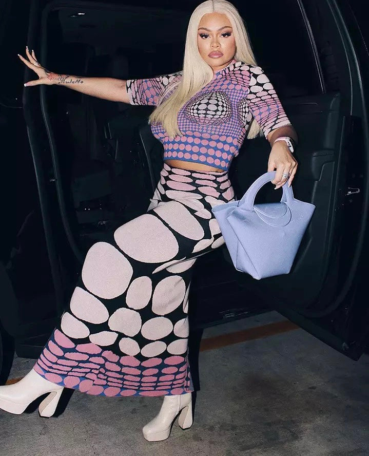 Spotted Skirt Set