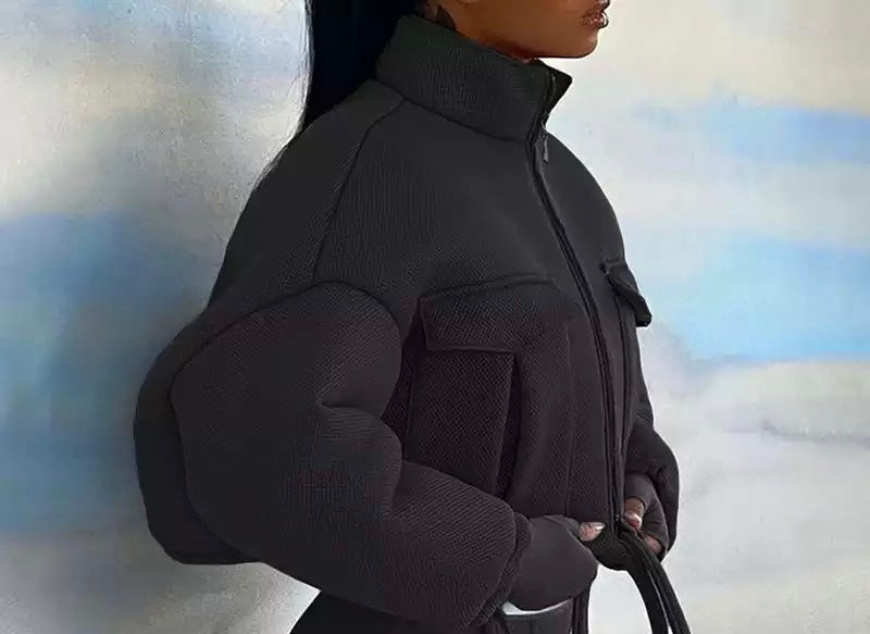Zipper Crop Top Jacket