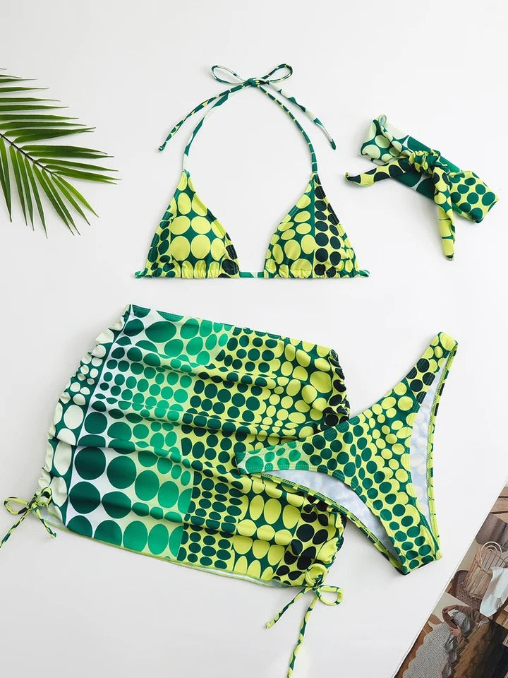 4 Pieces Circle Bikini Set
