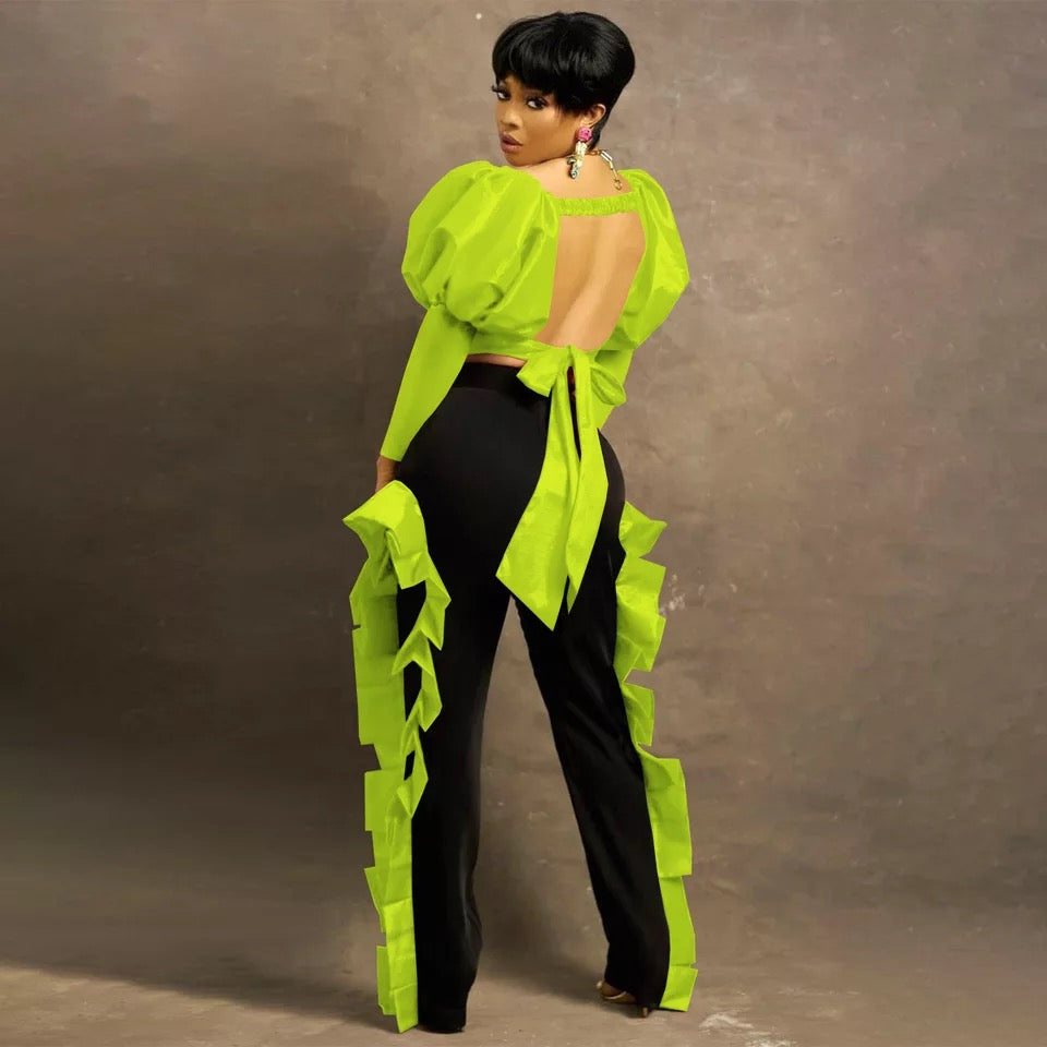 Sexy Big Flare Pants Set