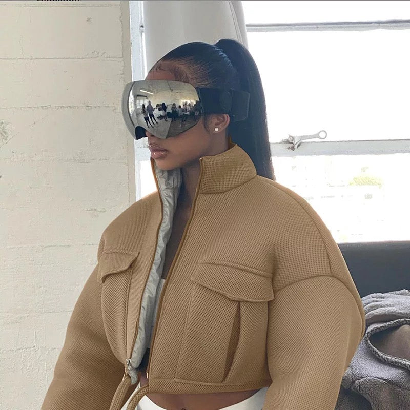 Zipper Crop Top Jacket