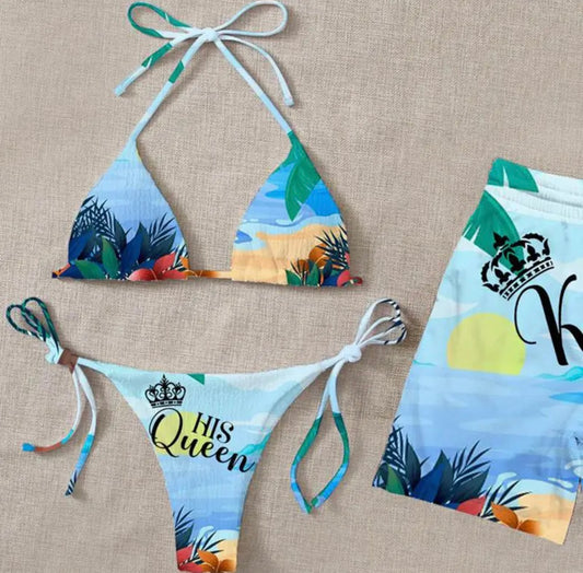 His And Hers King Beach Trunks Only