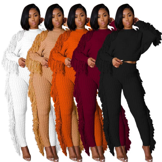 Tassel Sweater Tracksuit