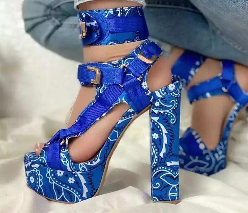 Bandana Heels/Bag
