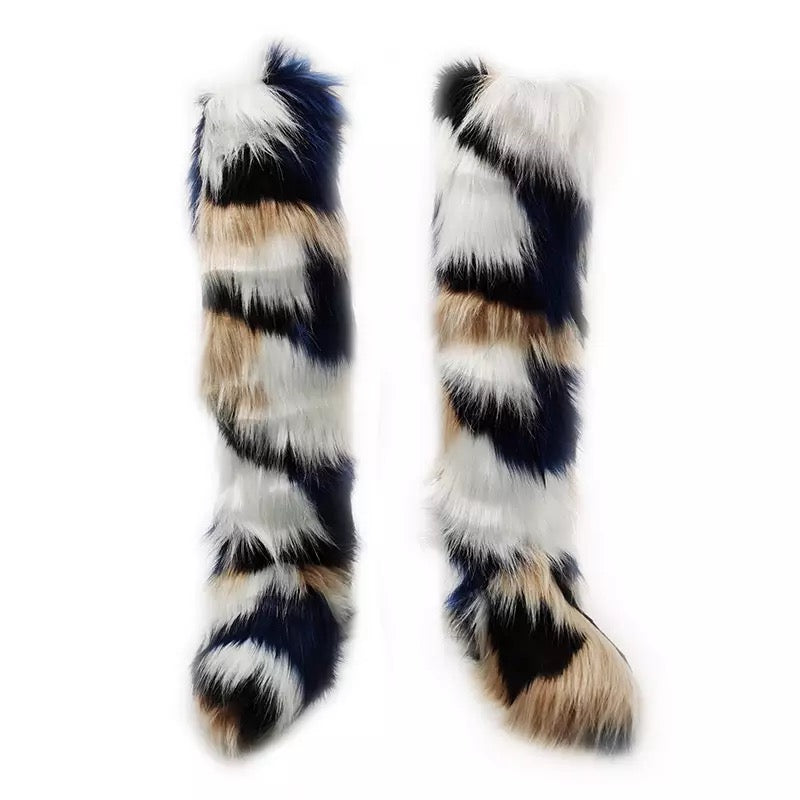 Fancy Furry Tall Boots