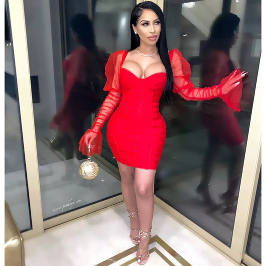 Fancy Flare Arm Dress