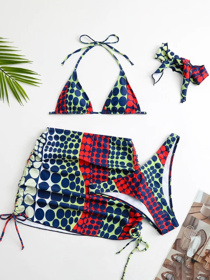 4 Pieces Circle Bikini Set