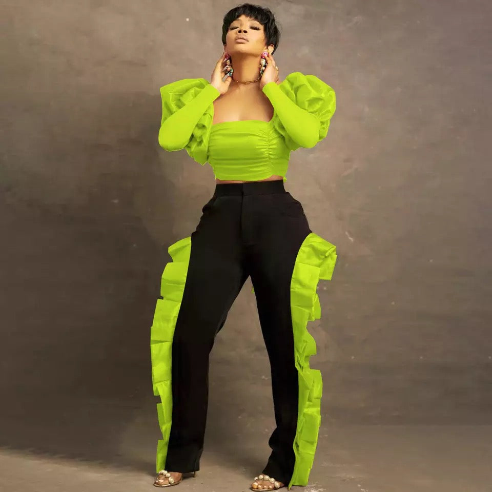 Sexy Big Flare Pants Set