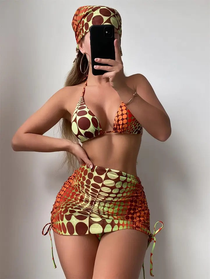 4 Pieces Circle Bikini Set