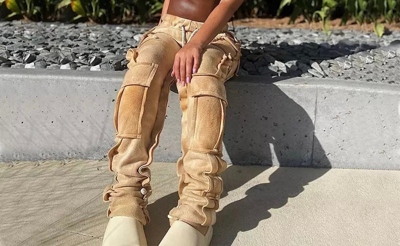 Sexy Stacked Cargo Pants