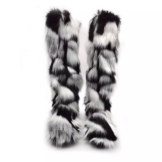 Fancy Furry Tall Boots
