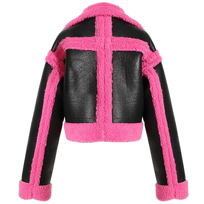 Fashionable Biker Thick Coat